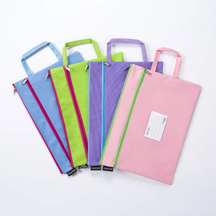 

A4 size color portable portable file bag / canvas bag, can store contract documents, books, etc.