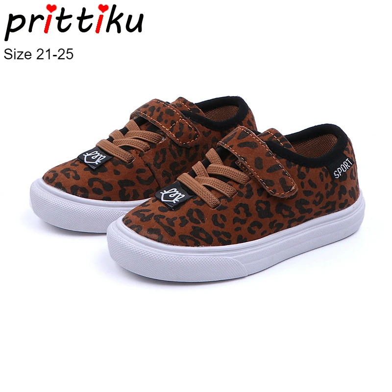 

Spring 2019 Boys Girls Leopard Genuine Leather Sneakers Baby/Toddler Fashion Stylish Trainers Children Skate Sport School Shoes