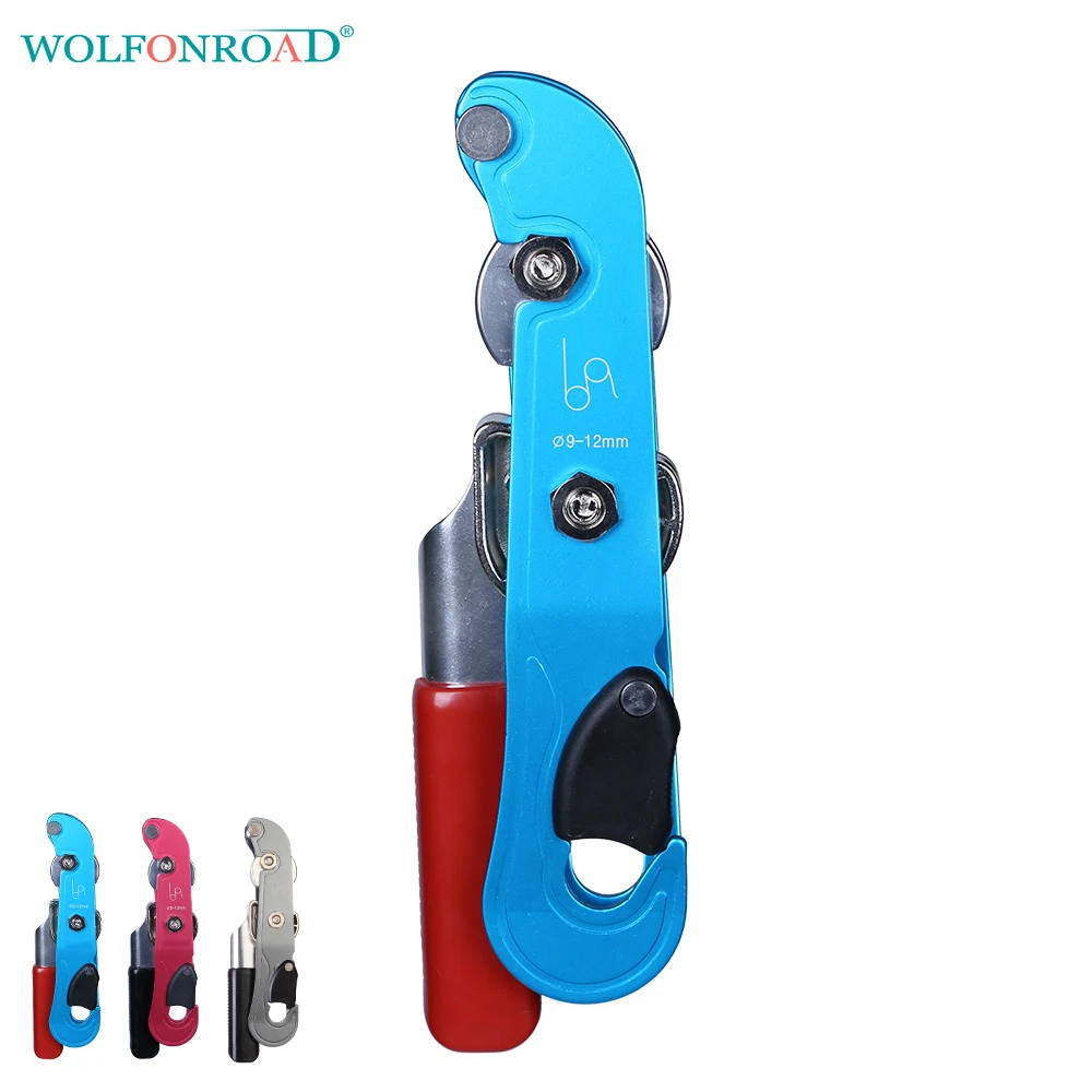

WOLFONROAD Rock Climbing Single Rope Descender Ease Down Descender Handle-Control Abseiling Device Rappelling Devices L-XDQJ-59