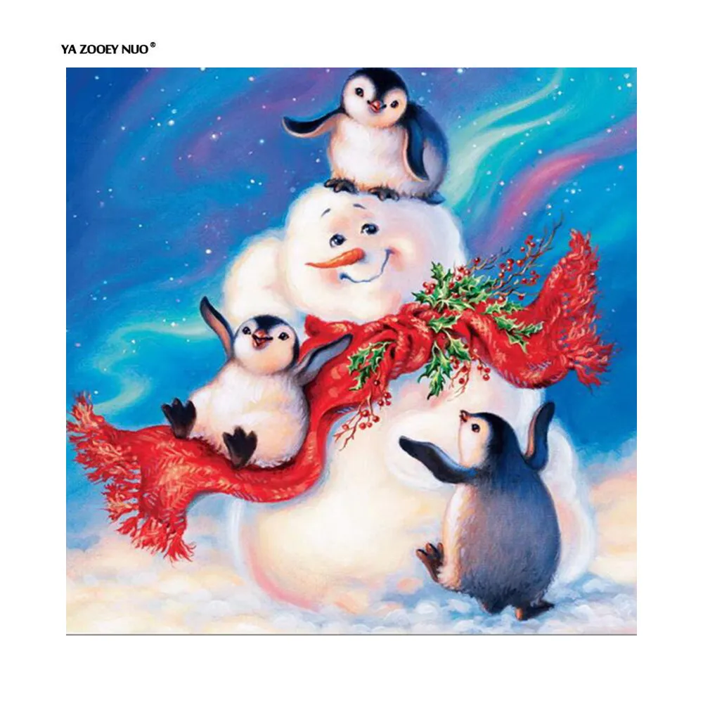 

New Decor Diamond Painting rhinestone Cross Stitch snowman penguin Diy Diamond Embroidery Cartoon Diamond Mosaic Wall Decor YU21