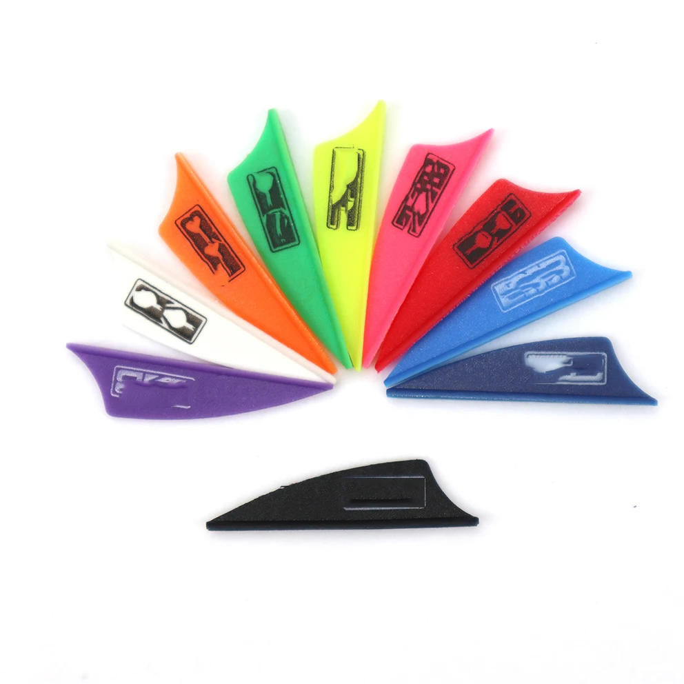 

60pcs Archery 1.75'' Plastic Arrow Vanes Feather Accessories for Carbon Arrow Shaft Arrow DIY Shooting Hunting