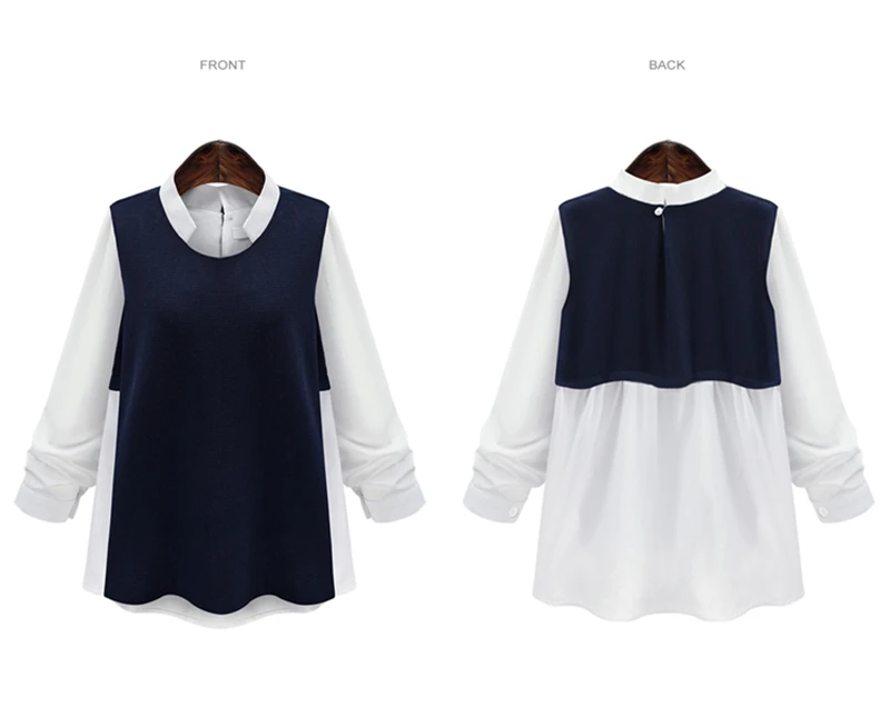 Рубашки размера плюс 5XL Женская одежда кимоно женские сшитые поддельные блузки из двух частей женские офисные белые Топы Blusas Camisa