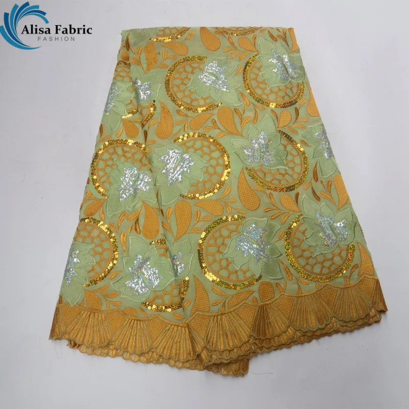 

Swiss Voile Lace In Switzerland High Quality 2018 Swiss Lace Embroider with Sequins African Cotton Lace Fabric for Wedding Party
