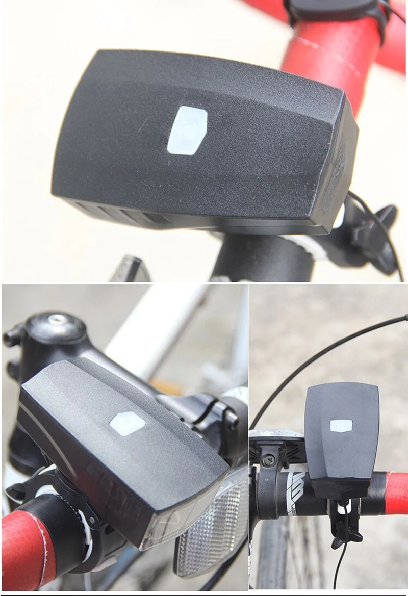 Discount USB Rechargeable Waterproof Bicycle Light with Adjustable High Bean & Low beam Light Cycling Horn Light 120db 16