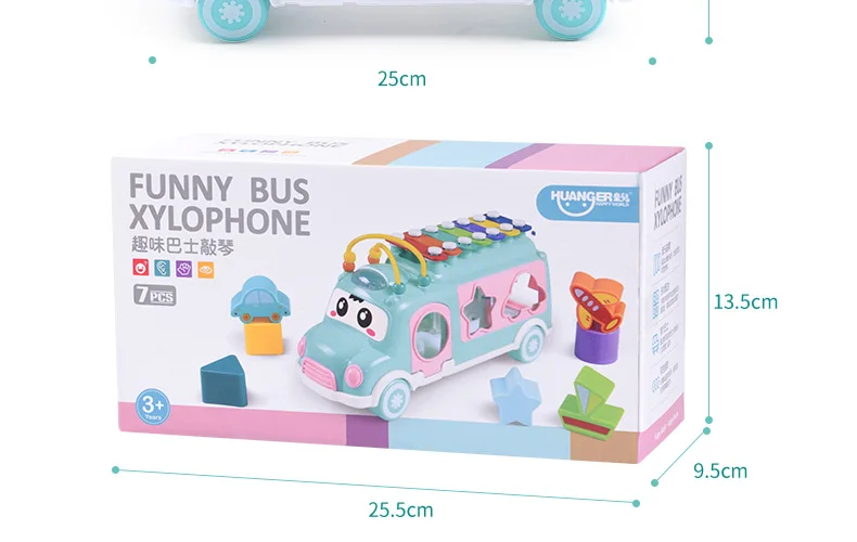 Детские погремушки игрушки стук пианино в форме автобуса обучающие игрушки для детей автомобиль мульти-функция музыкальный