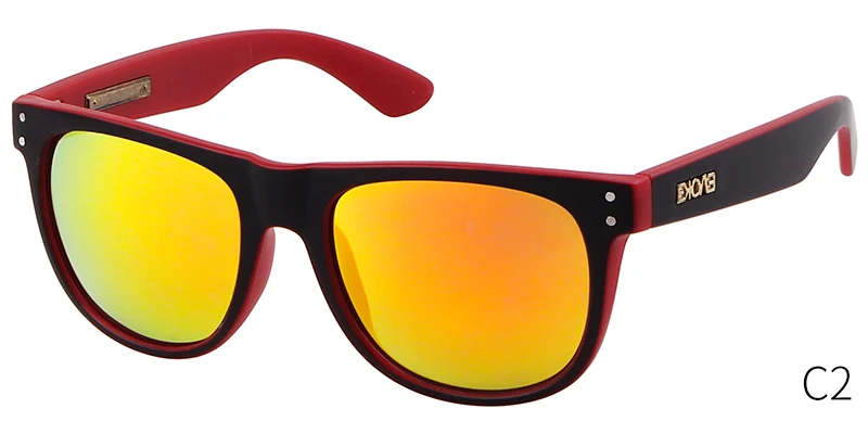WHO CUTIE солнечные очки Evoke для мужчин, фирменный дизайн, Классическая квадратная оправа, солнцезащитные очки для вождения, солнцезащитные очки для мужчин, Oculos S040 - Цвет линз: C2 BLACK RED