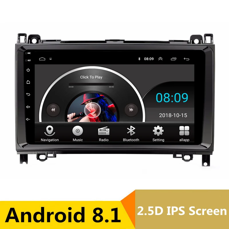 9 &quot2.5D ips автомобильный dvd видео плеер для Mercedes Benz B200 A B Class W169 W245 Viano Vito W639 Sprinter W906 gps