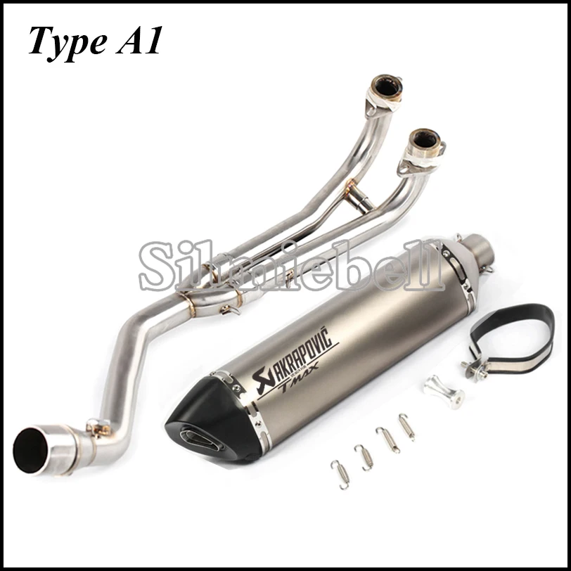 T-MAX 530 akrapovic выхлопной мотоцикл T MAX 530 Escape slip on link pipe для Yamaha TMAX 530 TMAX 500 TMAX530 TMAX500 2008 - Цвет: Type A1