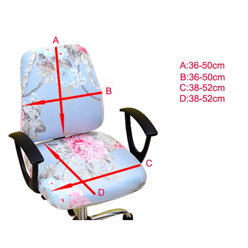 Сплошной цвет покрытия для офисных стульев удобные чехлы для сидений компьютерное кресло Съемное Сиденье стрейч вращающийся Лифт чехлы для стульев