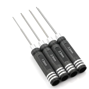 

4 Pcs Hex Screwdriver Screw Driver Tool Kit Set High Grade White Steel/Titanium Plating for RC Car Aircraft Other Toys