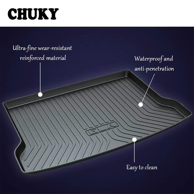 

CHUKY Car Cargo rear trunk mat For Mercedes Benz Class C W205 E W212 W213 GLA X156 GLC X253 GLK X204 Anti-slip Mat Accessories