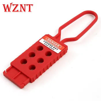 

2pcs Free shipping Non-Conductive Nylon 6holes Red Plastic Nylon Electrical Safety Lockout Hasp