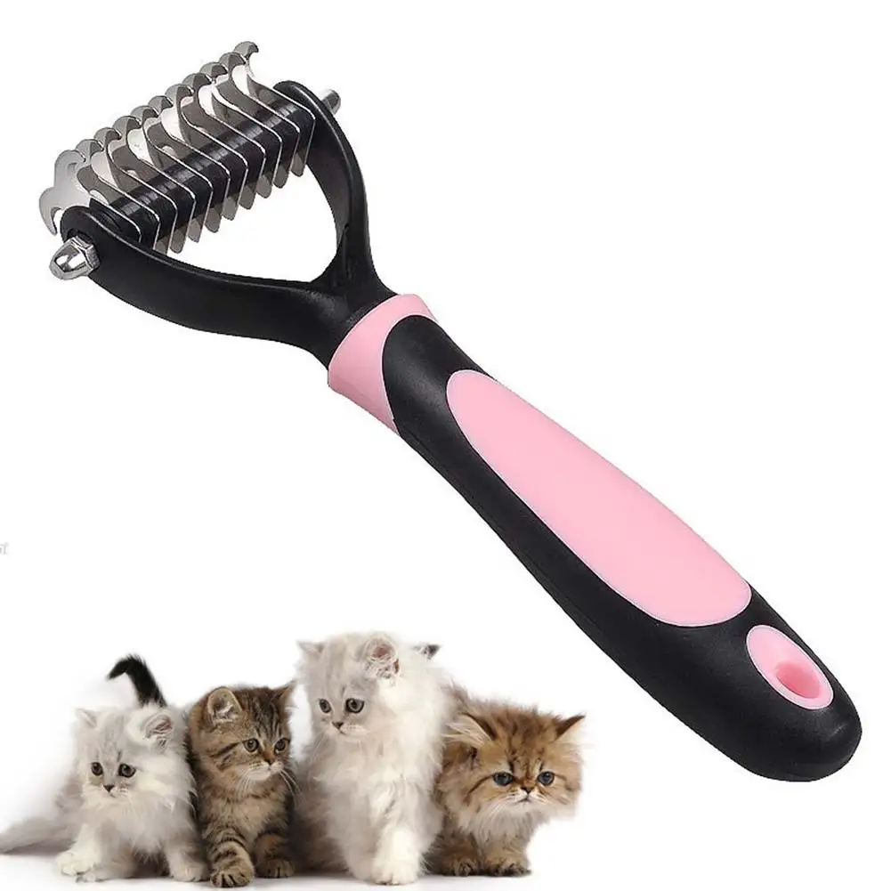 Professional Pet Undercoat Rake Dematting Comb Grooming Stripping Tool