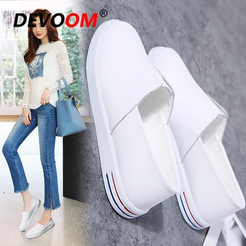 

2019 Summer Casual Women Black Flats Shoes Women Spring Shoes Sportschoenen Voor Dames Genuine Leather Nurse Shoes Slip-on Shoes