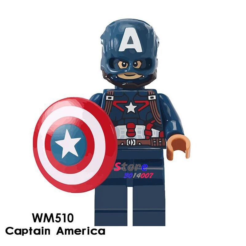 

Single Avengers Infinity War Captain America Black Dwarf Super Hero 7CM Thanos model figure building blocks toys for children