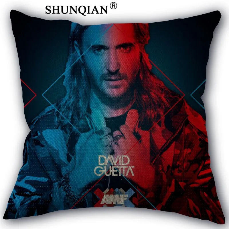 

Custom david guetta pillowcase Custom Cotton Linen Throw Pillow Cover Pillowcase Customize 45x45cm one side