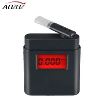 Мини-цифровой алкотестер дыхательный алкохометр анализатор детектор Алкотестер красная подсветка Отображение времени 5 мундштук