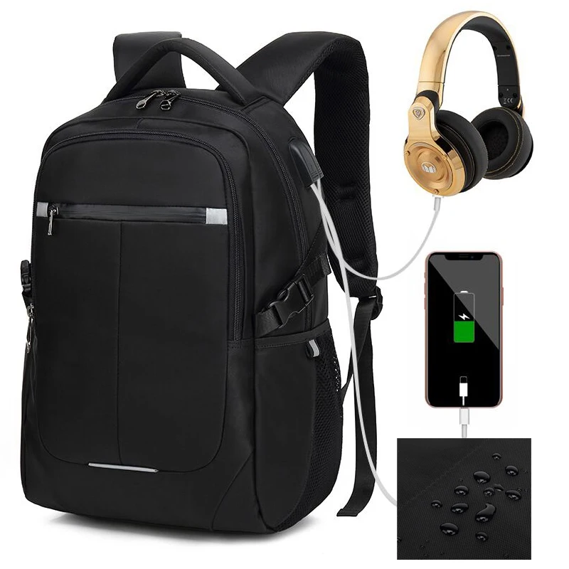 

Anti Thief USB Charging Men Backpack for Teenager 15inch Laptop School Bag Leisure Large Waterproof Travel Backpack Women Bag