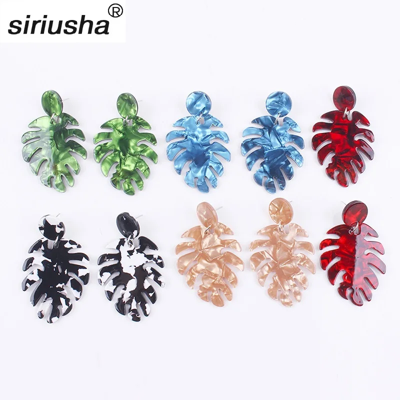 

Foreign Trade Brand Acetate Earrings Personality Earring Europe & America Fast Sell Cross-Border Platform Popular Earrings S142