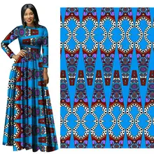 Новое поступление хлопок хорошая Африка расписаная восковая ткань высокого качества настоящий голландский воск ткань шитье для вечерние платья 6 ярдов