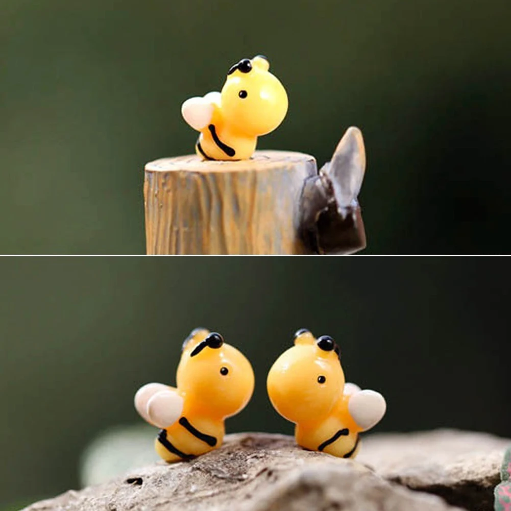 6 шт милые миниатюрные пчелы микро Пейзаж украшения Декор для DIY Сказочный Сад