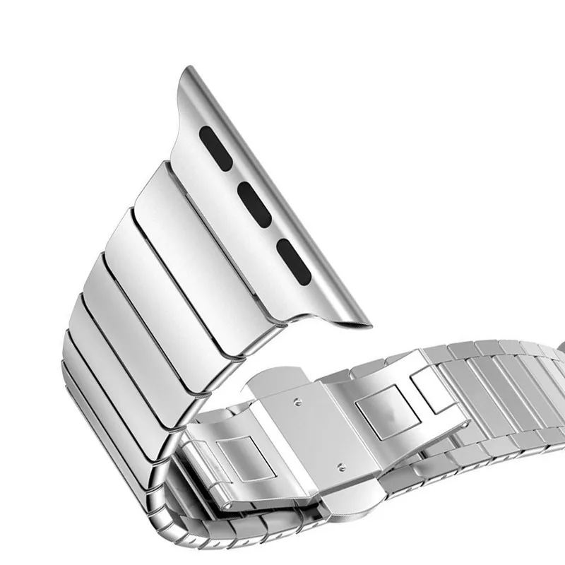 Модные Нержавеющая сталь ссылка браслет для Apple Watch группа 42 мм бабочка петли 38 мм ремешок для iwatch розовое золото черный, серебристый цвет