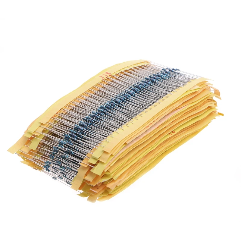 

High Quality 2425 Pcs 97 Value Metal Film Resistor 1% 1/6W Assorted Kit 1 ohm~1M ohm
