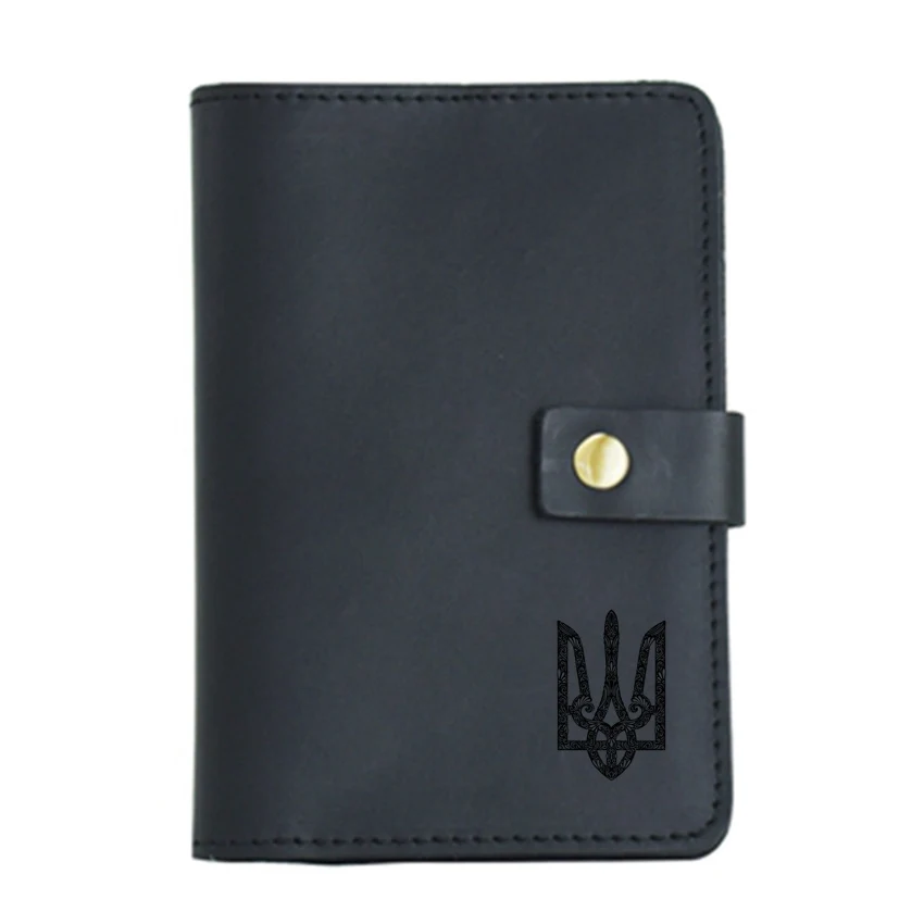 Выгравированные эмблемы Украины Обложка на паспорт новые Crazy Horse кожаные держатели для карт дорожные бумажники, подходят для паспорта Обложка с застежкой