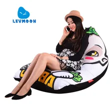LEVMOON Beanbag Sofa Chair Hu Ba Seat zac Shell Comfort Bean Bag Bed Cover Without Filler Cotton Indoor Beanbag Lounge Chair