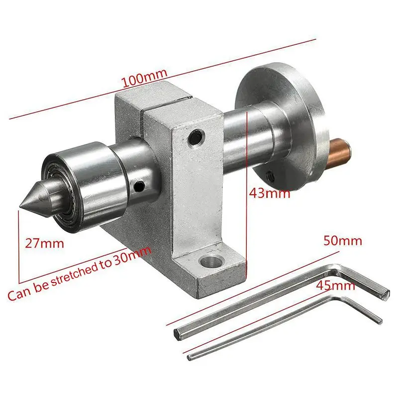 Регулируемый двойной подшипник вращающийся центр DIY аксессуары для мини токарный станок деревообрабатывающий инструмент Прямая поставка
