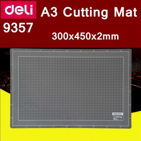 Tapete de Corte de Papel Deli Auto-cura Corte Mat Placa 300x450x2mm 9357 a3 Pvc