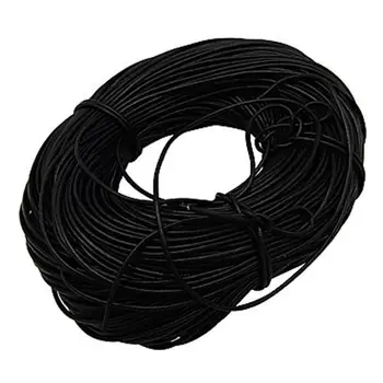 

4mm Black Cowhide Leather Cord For DIY Jewelry Making Size: about 4mm in diameter