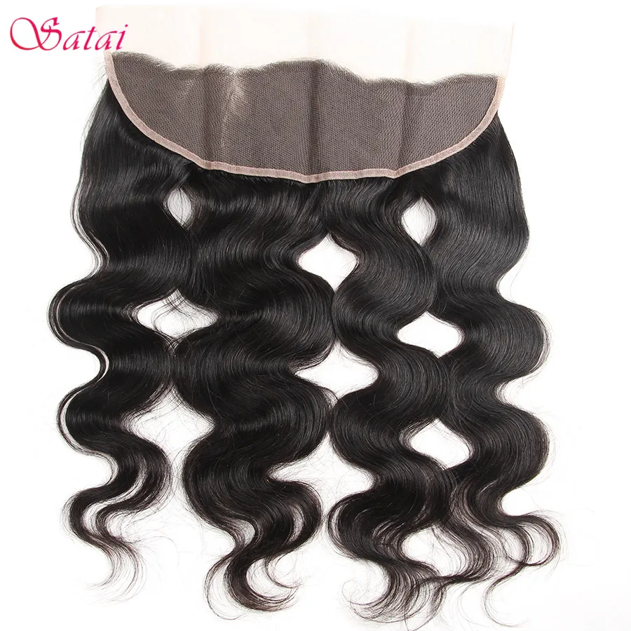 Satai Body Wave Ear To Ear Closure 130% Destiny 13x4 Lace Frontal 100% Human Hair with Bleached Knots 10-18 inch Remy Hair body-wave : image Satai Body Wave Ear To Ear Closure 130% Destiny 13x4 Lace Frontal 100% Human Hair with Bleached Knots 10-18 inch Remy Hair body-wave