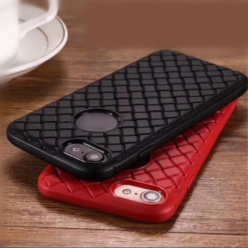 UVR TPU Leather Woven Pattern Case For Iphone X 8 7 6S 6 Plus Phone Cases Back Cover Mobile Painted Bag | Мобильные телефоны и