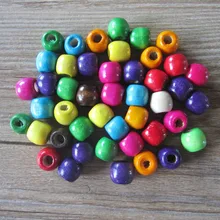 100 Смешанные цвета Дерево дредлок ужас волос бисер для плетения в 5 мм отверстие