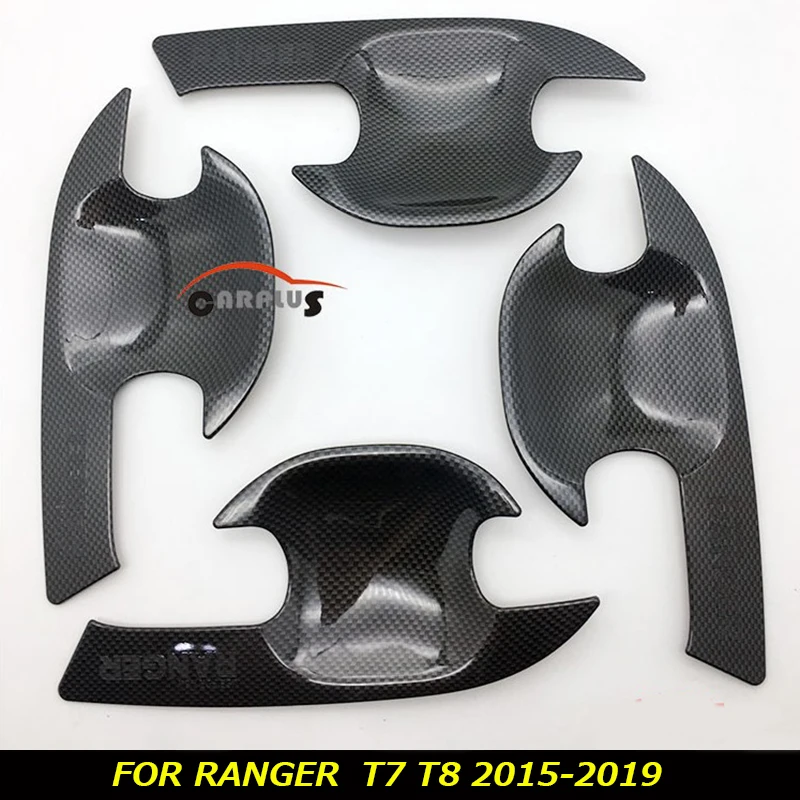 

Suitable Ford Ranger 2016-2019 New Pickup Accessories ABS Black Door Handle Inserts For FORD RANGER Car Styling Rangers