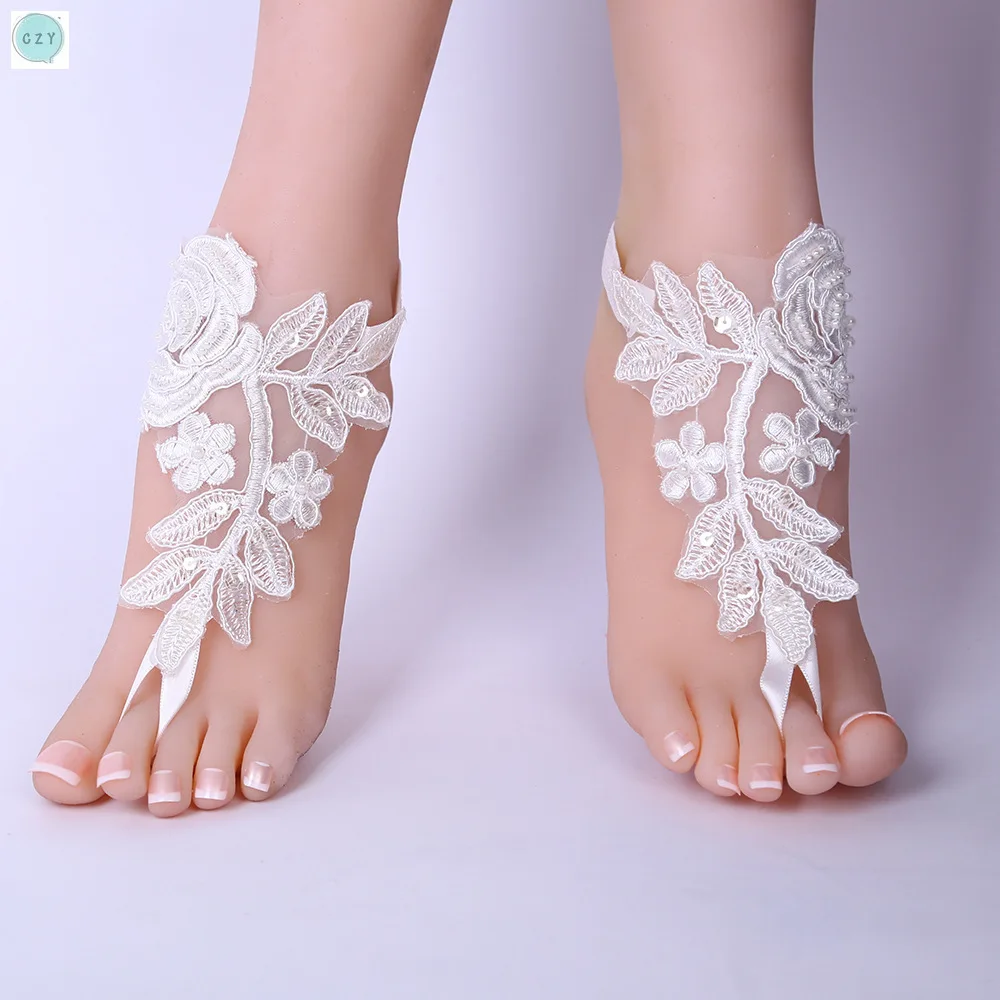 

Czy Bride Ornament Girl Gypsy Folk Style Foot Ornament Yoga Foot Ornament Handmade Beach Anklet Flower Style