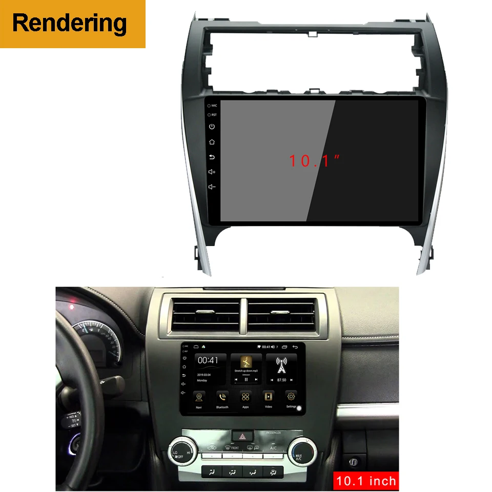 2Din автомобильный DVD рамка аудио фитинг адаптер тире отделка наборы Переходная панель 10,1 дюймов для Toyota Camry 2012- двойной Din радио плеер