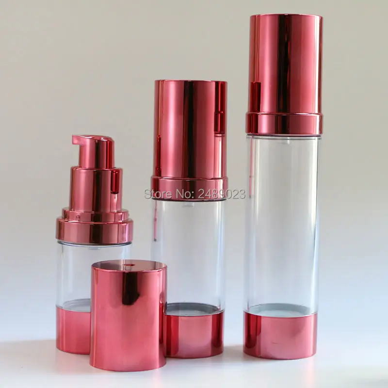 

100 pcs/lot Travel Airless Bottle 15ml 30ml 50ml Empty Cosmetic Lotion Containers Refillable Bottles Makeup Tools