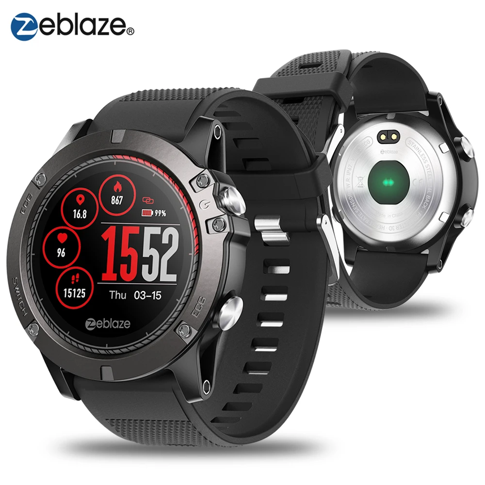

Zeblaze VIBE 3 ECG Instant on demand Color Display Heart Rate IP67 Waterproof Multi-sports Modes Fitness Tracker BT Smartwatch