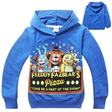 Garçons vêtements de bande dessinée enfants manches longues t chemises vêtements t-shirt enfants t-shirt de cinq nuits à freddy 5 freddys tops à capuche