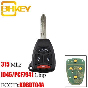 

BHKEY For KOBDT04A 3+1Buttons Remote key 315Mhz For Dodge Dakota Durango Charger for Jeep Grand Cherokee Chrysler 300 key Fob