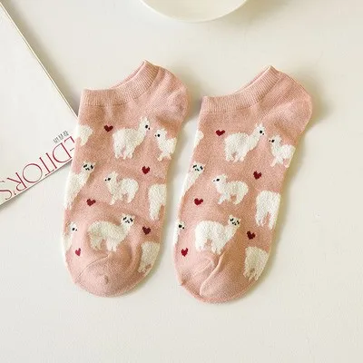 Носки Alpaca Sox кофейного, коричневого, серого цвета, теплые, удобные, милые, каваи ламы, винтажные, Ретро стиль, шерсть, Mori Girl, дропшиппинг