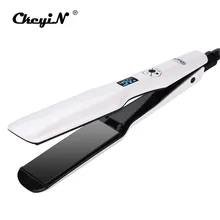 Профессиональный Выпрямитель для волос, электрический выпрямитель для волос, широкая тарелка для волос, керамический инструмент для укладки, ЖК-дисплей