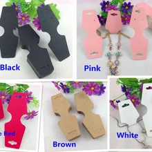 1000 шт 12*4,5 см крафт бумажные карты для ювелирных украшений коричневого цвета ожерелье карты пустые бумажные карты для ювелирных украшений дисплей карты принимаем логотип на заказ