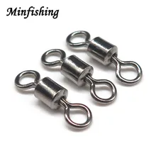 Minfishing 3000 шт./лот Роллинг Поворотный MS Нержавеющая сталь баррель Вертлюги Размеры 2#-12# рыбалка поворачивается