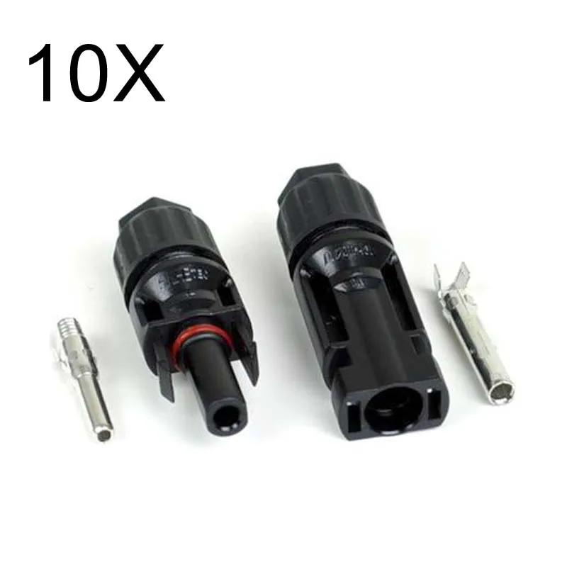 

10 Pairs MC4 30A Male Female M/F Wire PV Cable Connector Set Solar Panel --M25