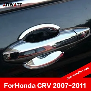 

Fit For Honda CRV CR-V 2007-2011 ABS Chrome Exterior Side Door Handle Cover Trims Decoration Auto Accessories Car Styling 8Pcs
