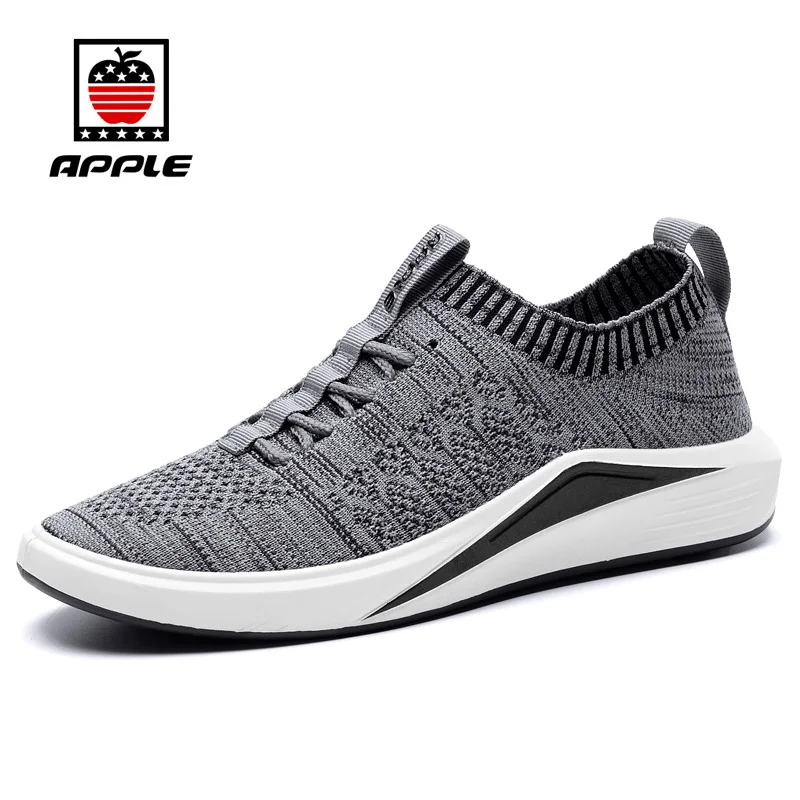 

2017APPLE summer new men's running shoes light breathable knitted rubber soles men's sports shoes comfortable sports shoes 9001