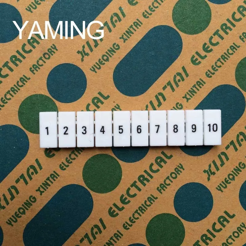 

10pcs/lot UK series Connection Parts ZB5 Lettering Sign Suit for UK3N terminal block Number Plate Label Identification Bar